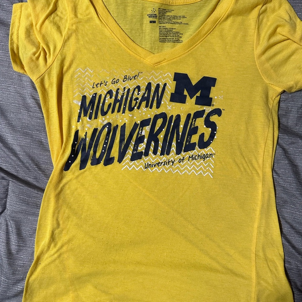 Michigan Wolverines Yellow Women's Top